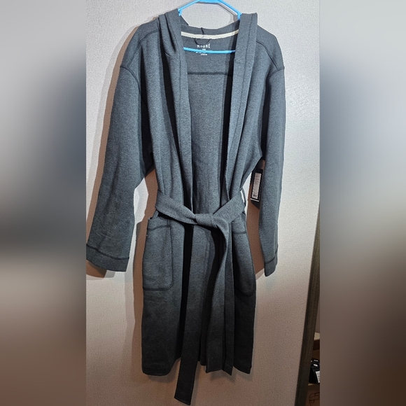 RHONE Dark Gray Heritage Midweight Robe - Picture 5 of 8